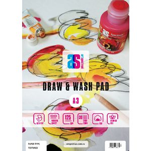 Art Spectrum A3 Draw and Wash Pad Smooth 125gsm 60 Page