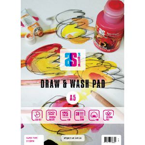 Art Spectrum A5 Draw and Wash Pad Smooth 125gsm 60 Page