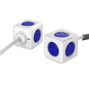 Allocacoc PowerCube 5 Power Outlets 1.5m Blue