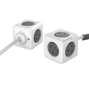 Allocacoc PowerCube 5 Power Outlets 1.5m Grey
