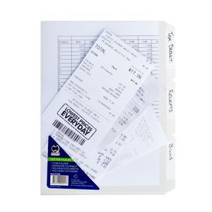 AusInc A5 Letter File with 3 Tabs Clear