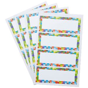 Geometric Rectangle Label 100 x 38mm 20 Pack