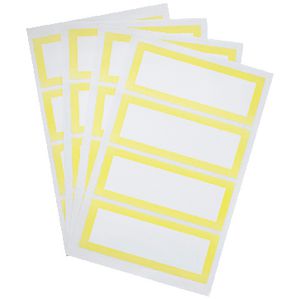 Rectangle Label 100 x 38mm 20 Pack Neon Yellow