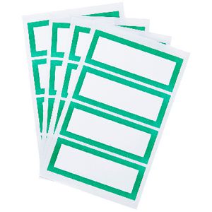 Rectangle Label 100 x 38mm 20 Pack Neon Green