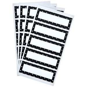 Contemporary Dots Rectangle Label 70 x 24mm 25 Pack