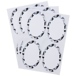 Contemporary Geometric Oval Label 42 x 63mm 20 Pack