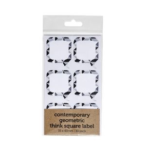 Contemporary Geometric Think Label 35 x 43mm 30 Pack
