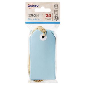 Avery Tag-It with String 96 x 48mm Blue 24 Pack