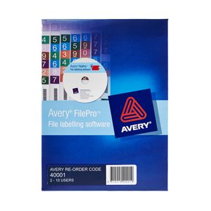 Avery FilePro File Labelling Software 10 PCs Box