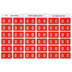 Avery Lateral File Side Tab Label '0' 180 Pack