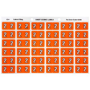 Avery Lateral File Side Tab Label '2' 180 Pack