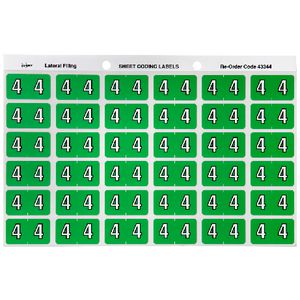 Avery Lateral File Side Tab Label '4' 180 Pack