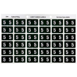 Avery Lateral File Side Tab Label '5' 180 Pack