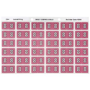 Avery Lateral File Side Tab Label '8' 180 Pack