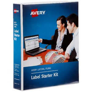 Avery Lateral File Side Tab Label Binder Starter Kit