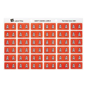 Avery Lateral File Side Tab Label 'A' 180 Pack