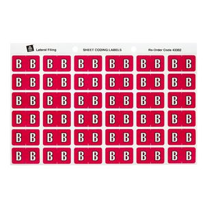 Avery Lateral File Side Tab Label 'B' 180 Pack