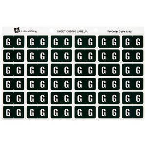 Avery Lateral File Side Tab Label 'G' 180 Pack