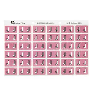 Avery Lateral File Side Tab Label 'J' 180 Pack