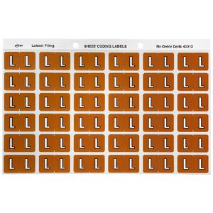 Avery Lateral File Side Tab Label 'L' 180 Pack