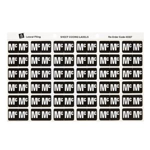 Avery Lateral File Side Tab Label 'Mc' 180 Pack