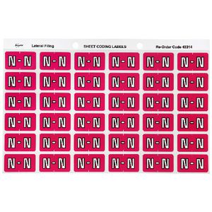 Avery Lateral File Side Tab Label 'N' 180 Pack