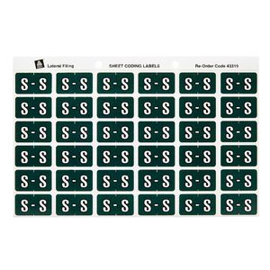 Avery Lateral File Side Tab Label 'S' 180 Pack