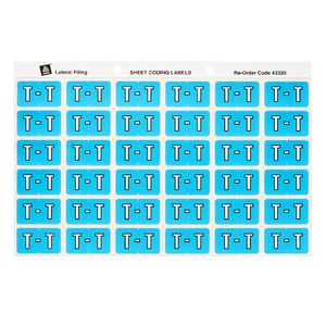 Avery Lateral File Side Tab Label 'T' 180 Pack