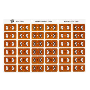 Avery Lateral File Side Tab Label 'X' 180 Pack