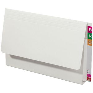 Avery Foolscap Lateral Shelf Wallet White 20 Pack