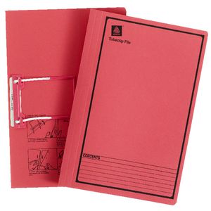 Avery Foolscap File with Tubeclip Fastener Red 20 Pack