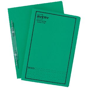 Avery Spiral Spring File Foolscap Green with Black Print