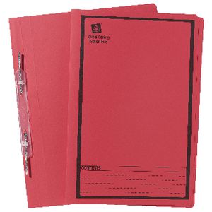 Avery Foolscap Spiral Spring File Red 25 Pack
