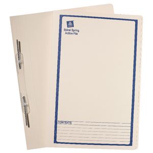 Avery Foolscap Spiral Spring File Blue Print 25 Pack