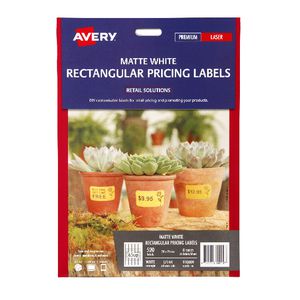Avery Matte White Rectangular Pricing Labels 520 Pack