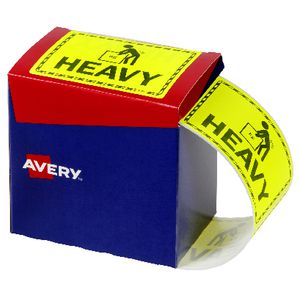 Avery Heavy Labels 75 x 99.6mm Yellow 750 Pack