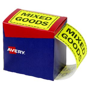 Avery Mixed Goods Labels 75 x 99.6mm Yellow 750 Pack