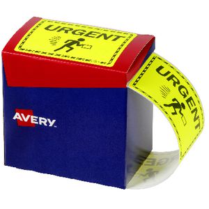 Avery Urgent Labels 75 x 99.6mm Yellow 750 Pack