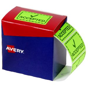 Avery Accepted Labels 75 X 48.8 mm Green