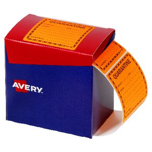 Avery Quarantine Labels 75 X 76.2 mm Orange