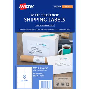 Avery Shipping Labels White 8UP 50 Sheet