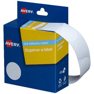 Avery self-adhesive Round Labels White 24mm 550 Pack