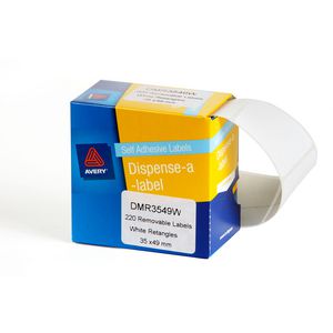 Avery Dispenser Labels Rectangle 35 x 49mm White 220 Pack