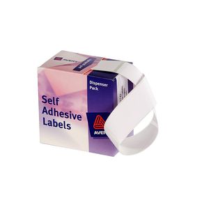 Avery Dispenser Labels Rectangle 76 x 27mm White 180 Pack