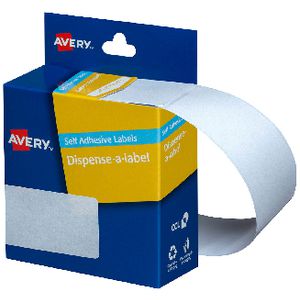 Avery Dispenser Labels Rectangle 76 x 27mm White 180 Pack