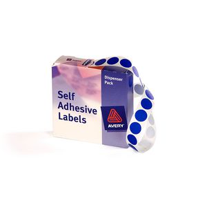 Avery Self Adhesive Round Labels Blue 14mm 1050 Pack