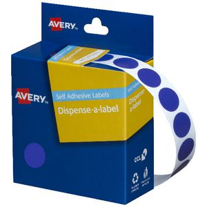 Avery self-adhesive Round Labels Blue 14mm 1050 Pack