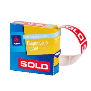 Avery Pre Printed Dispenser Label Sold 250 Pack