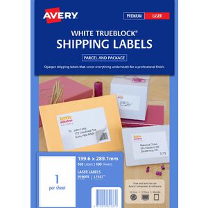 Avery Laser Shipping Labels White 100 Sheets 1 Per Page