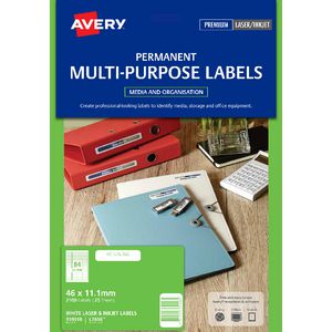 Avery Laser Mini Labels White 25 Sheets 84 Per Page